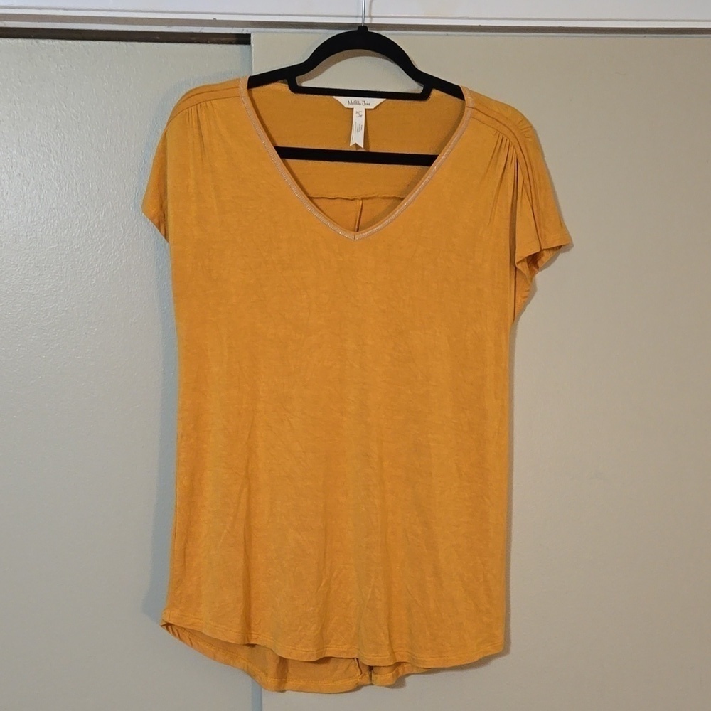 Matilda Jane Mustard Yellow  Soft Tee Shirt Size Small